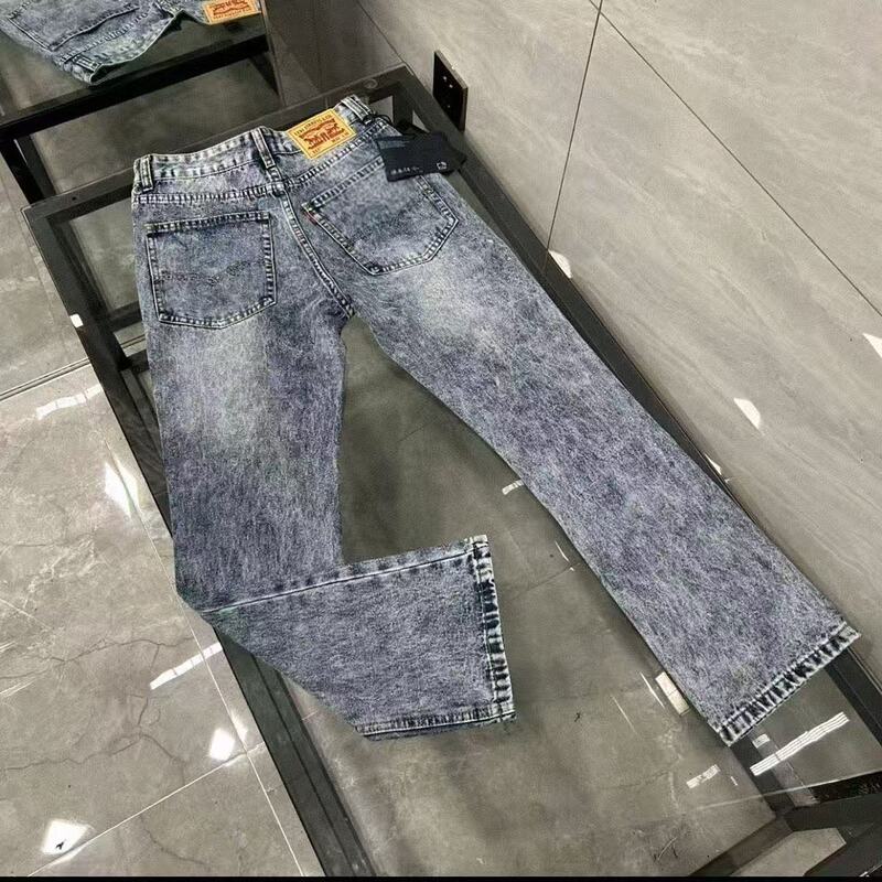 Snowflake Marble Pattern 517 Jeans Cleanfit Style Slightly Flared Men's Versatile Commuter Pants Slim Fit Washed