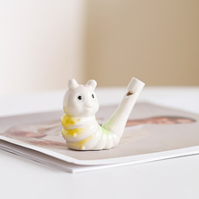 新款配挂绳陶瓷水鸟口哨吹出响亮鸟叫声陶瓷工艺品景区摆摊跨境