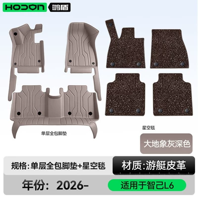 2026 model car interior carpet | Modelə uyğun ayaqaltı - zhiji-l62027-2027-model-double-layer-foot-mat-earth-gray-dark-coffee-color-thick-starry-sky-blanket-shining-starry-sky