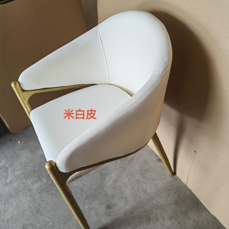 餐椅家用轻奢高档椅子羊羔绒休闲扶手椅沙发椅餐椅美甲客人椅子|undefined