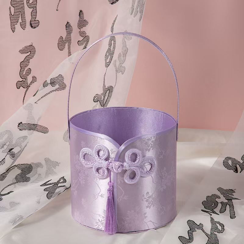 Nuevo estilo chino retro flange brocade satin abrazar barril de boda regalo de cumpleaños regalo de boda de negocios caja de regalo