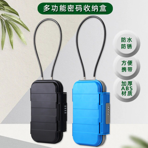 Travel hotel beach mobile phone storage box portable removable password storage box portable valuables