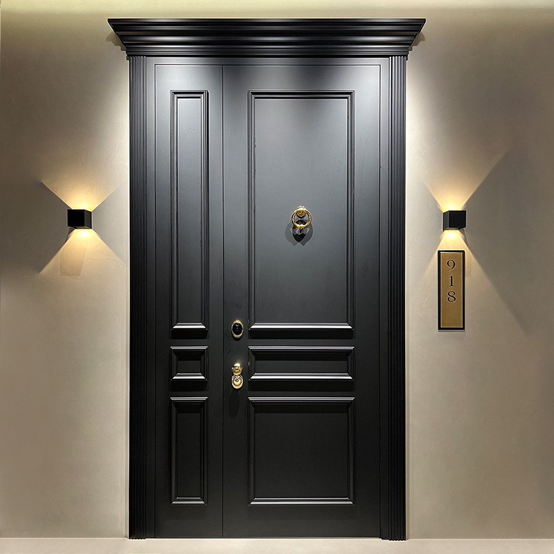 French-Style Cast Aluminum Entrance Door, Finely Carved Cast Aluminum Entrance Door, Anti-Theft Door, Swing Door, Soundproof Safety Door, Villa Gate