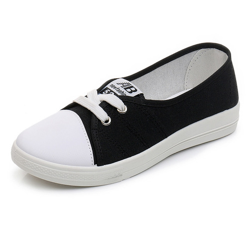Women's Hane-style versatile comfortable casual fabric shoes, shallow mouth breathable student canvas shoes