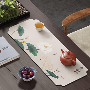 Songyin New Chinese Zen Tea Table Drain Pad Diatom Mud Absorbent Pad Tea Table Tea Mat Insulation Pad Tea Set Tea Mat Tea