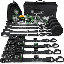 包邮跨境棘轮绑带4cm5208Ratchet Straps软垫手柄S 钩软环拉紧器