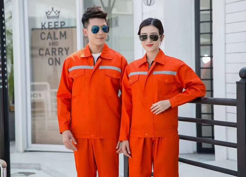 春秋长袖加厚耐磨反光条工作服套装劳保汽修厂车间男女劳保服上衣|undefined