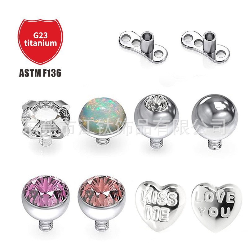 Pointed titanium steel lip stud product view