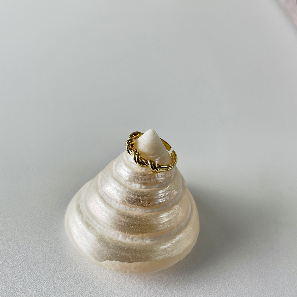 Fashion Geometric Copper Plating Open Ring