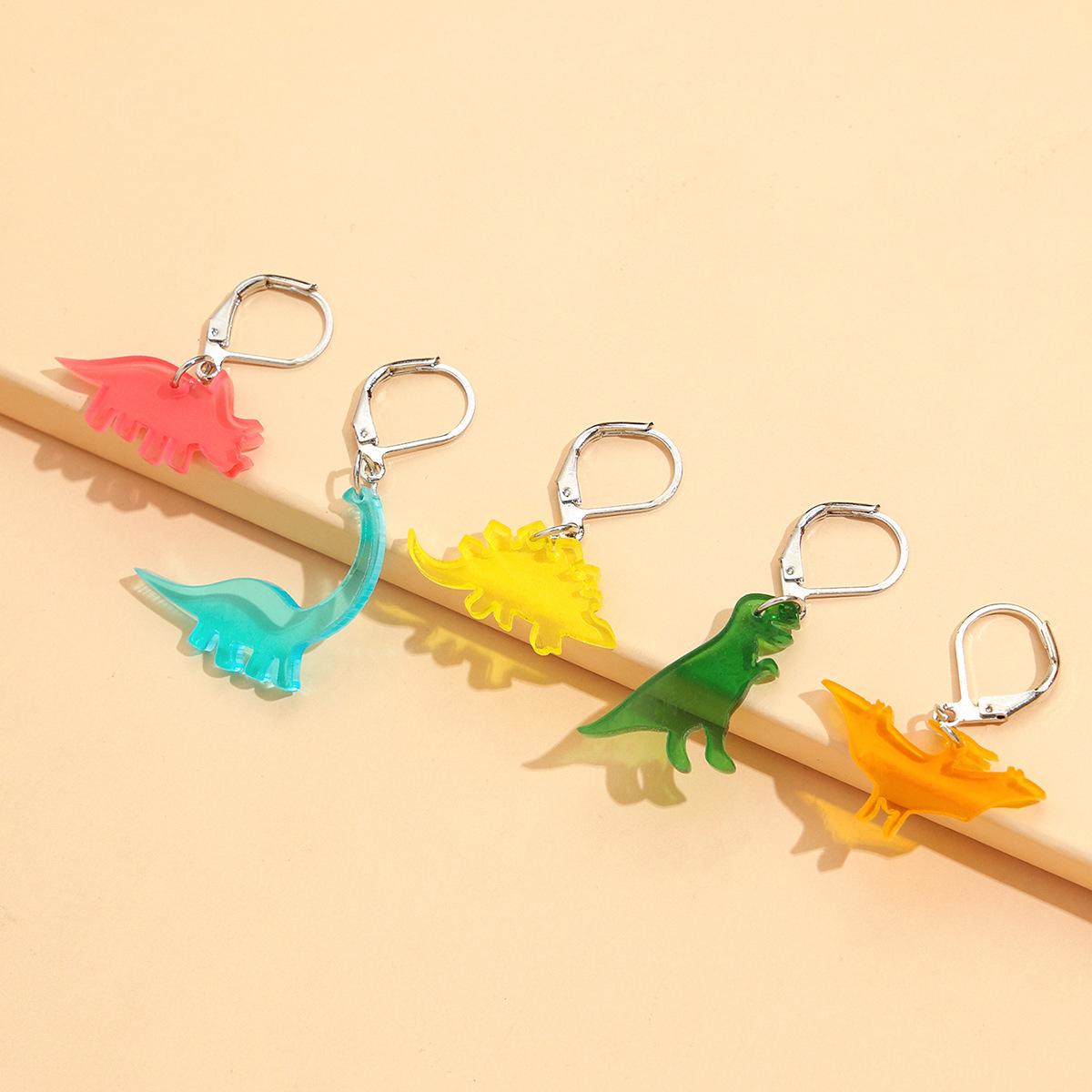 Ensemble De Boucles D&#39;oreilles En Acrylique Stegosaurus display picture 5