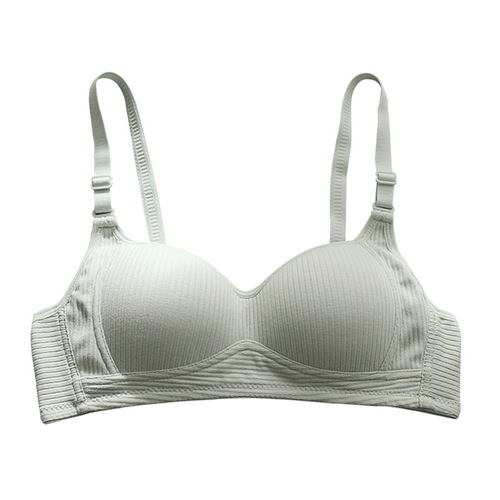 Gattoni Cotton Girls' Underwear Wire-Free Thin Student High School Bra Simple Glossy Thread Small Bra