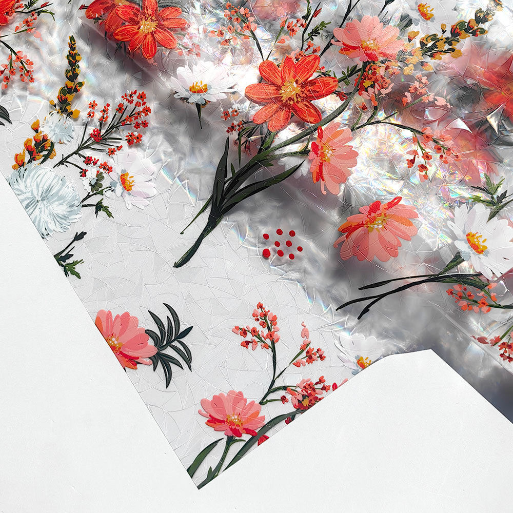 140g Weight Glass paster Home Textiles & Decor Type PVC Material Leaf Pattern Casual, Pastoral Style Casual Pastoral Leaf PVC Glass Paster Wall Art 81