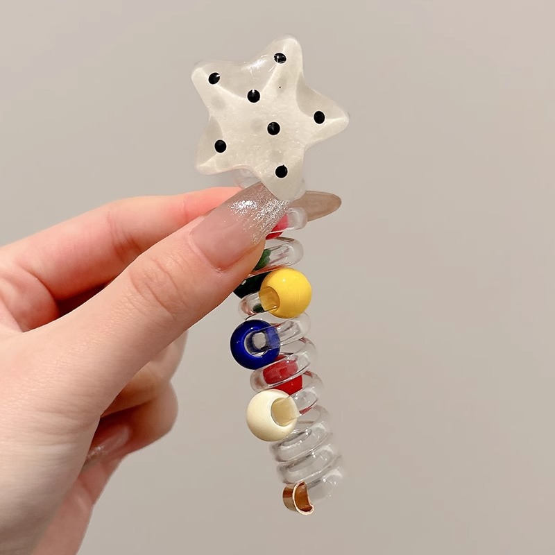 Niñas trenzando artefacto estrella burbuja trenza 2025 nuevo cable telefónico de alta elasticidad bucle de cabello correa de cola de caballo baja cuerda de cabeza