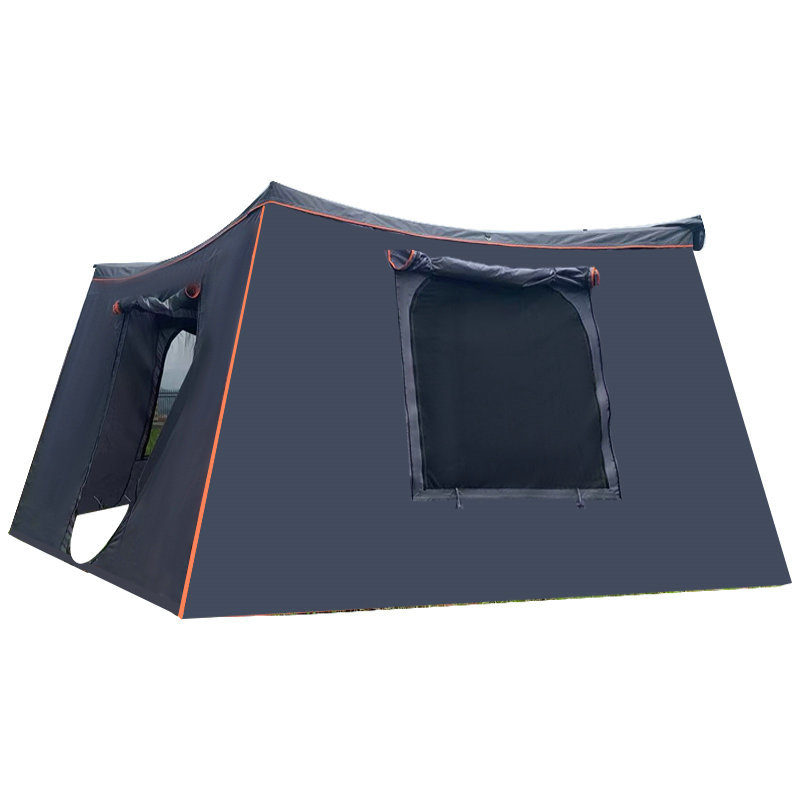 Car Side Tent 270 Degree Vehicle-Mounted Frameless Tent with Extended Sunshade, Aluminum Alloy Rainproof Canopy for Self-Driving Car Side Awning