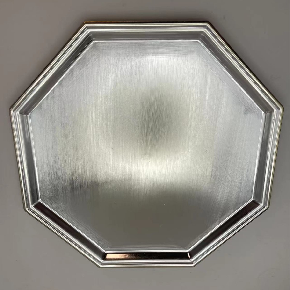 Placa de cargador en el lugar tecnología de galvanoplastia de oro imitación de platos de fruta metálicos platos de oro bandeja de comedor exportación image 11