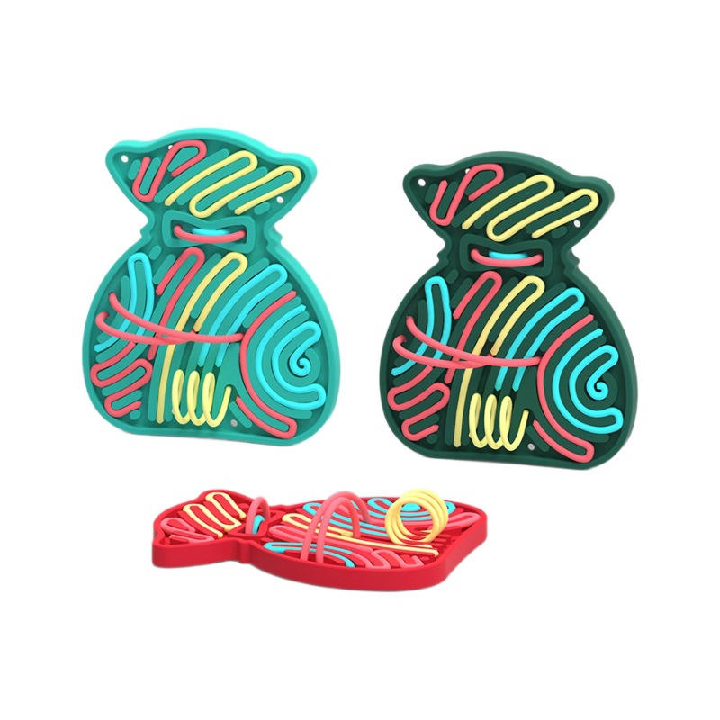 Amazon Hot Sale Sensory Kids Board serie de Navidad jarre niños puzzle silicona tablero libre de BPA