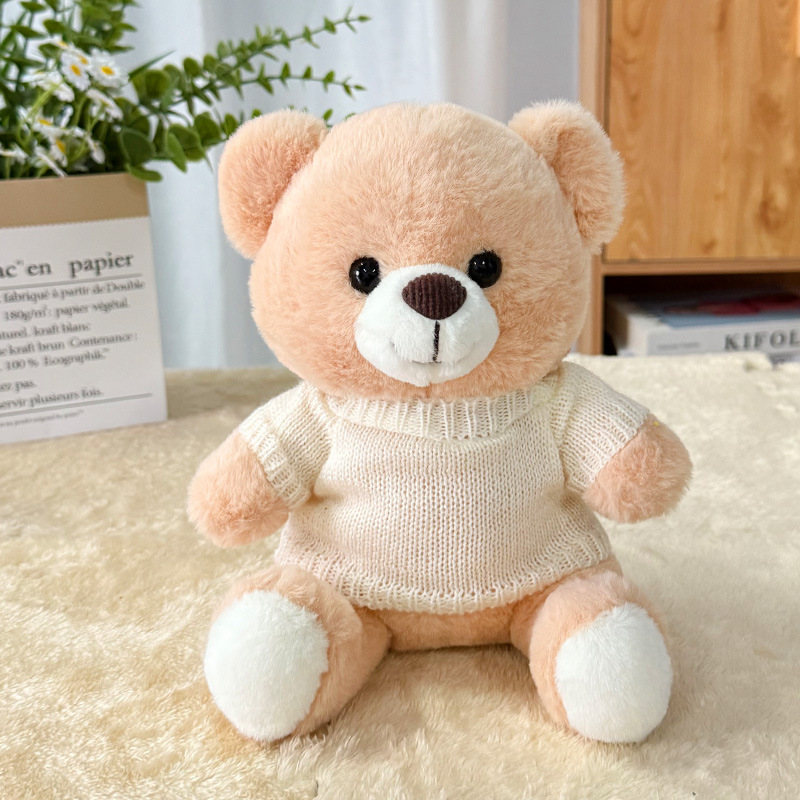 Suéter transfronterizo Teddy Bear muñecas muñecas juguetes de peluche actividad de publicidad LOGO impresión regalos de graduación escolar