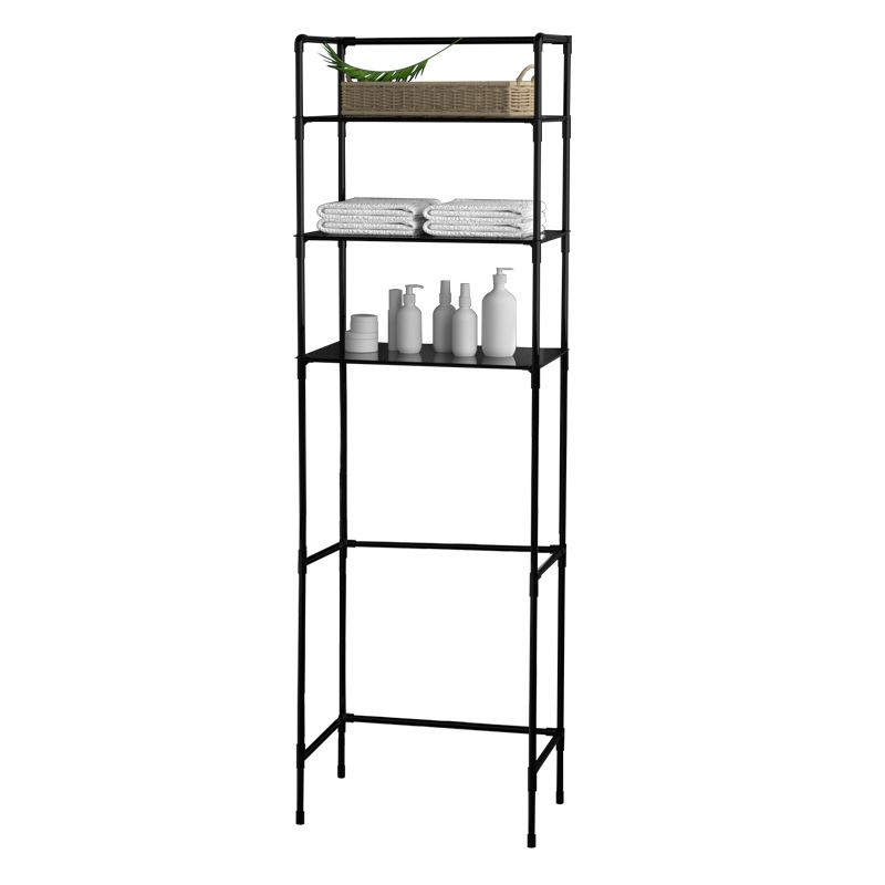 Rack de inodoro rack de almacenamiento de baño rack de almacenamiento de inodoro montaje de piso rack de almacenamiento multicapa de suministros de acabado rack de artículos image 6