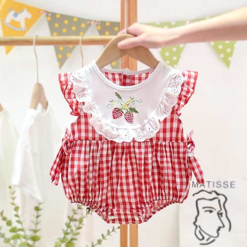 Baby Summer Outfit Pack Nappy Suit Newborn Girl Baby Fashionable Super Cute Romper for 6 Months Full Moon Summer Crawling Suit