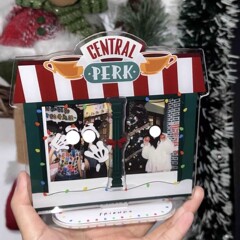 フレンズ クリスマス限定 アクリルフォトフレーム ポラロイド 3inch スモールカードディスプレイスタンド ダブルカードスタンド デスクトップ