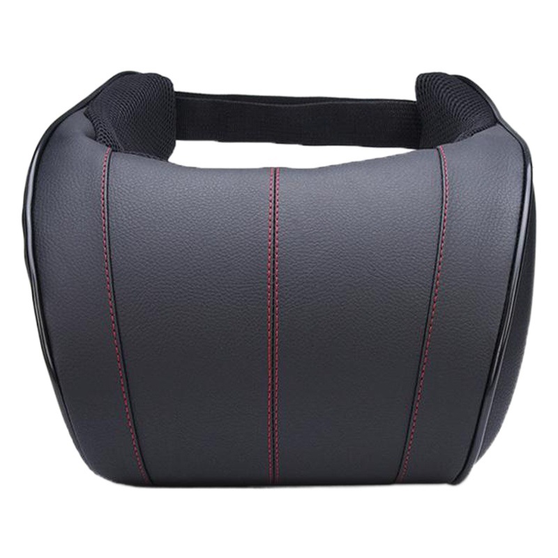 Coche reposacabezas lumbar cuero cuello almohada coche reposacabezas cojín decoración del coche suministros de espuma de memoria reposacabezas grande