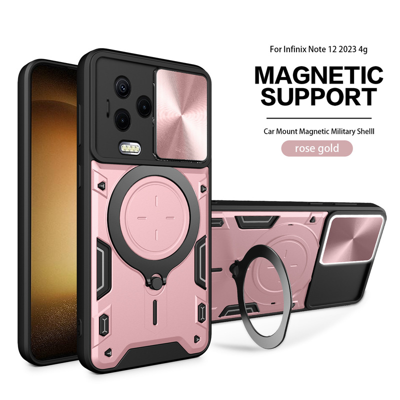 Suitable for InfinixNote12 family still push window mobile phone case itelA70 bracket anti-fall NOTE30 protective cover tide