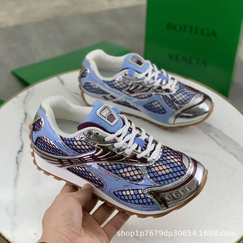 Cross-border best-selling, top-tier BV couple's matching retro mesh dad shoes, non-slip, lightweight casual sneakers Cross-border best-selling, top-tier BV couple's matching retro mesh dad shoes, non-slip, lightweight casual sneakers