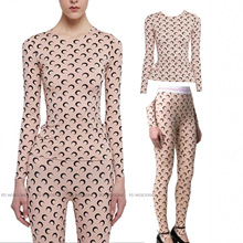 杨幂同款t恤月亮打底衫女长袖防晒衣夏季印花内搭皮肤衣服薄上衣