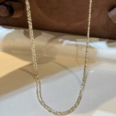 S925纯银意大利进口满天星链条锁骨链手工爆闪轻奢简约百搭锁骨链