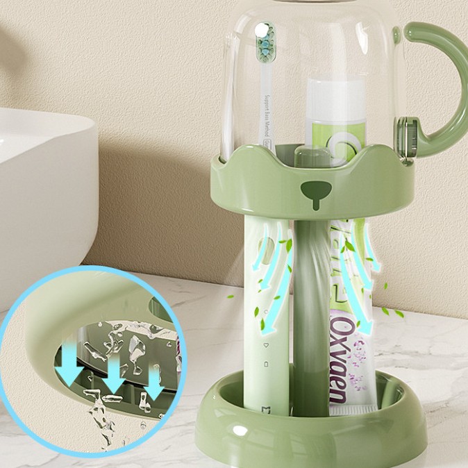 Estante de cepillo de dientes eléctrico doméstico ajustable cepillo de dientes enjuague taza de enjuague porta taza de enjuague creativo para estudiantes dormitorios