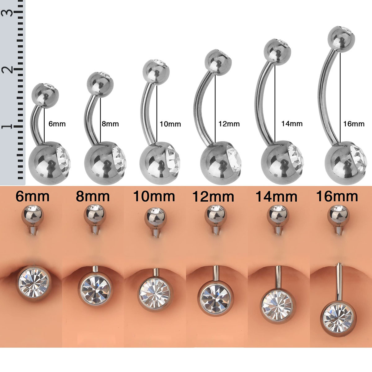 Labret piercing jewelry detail image