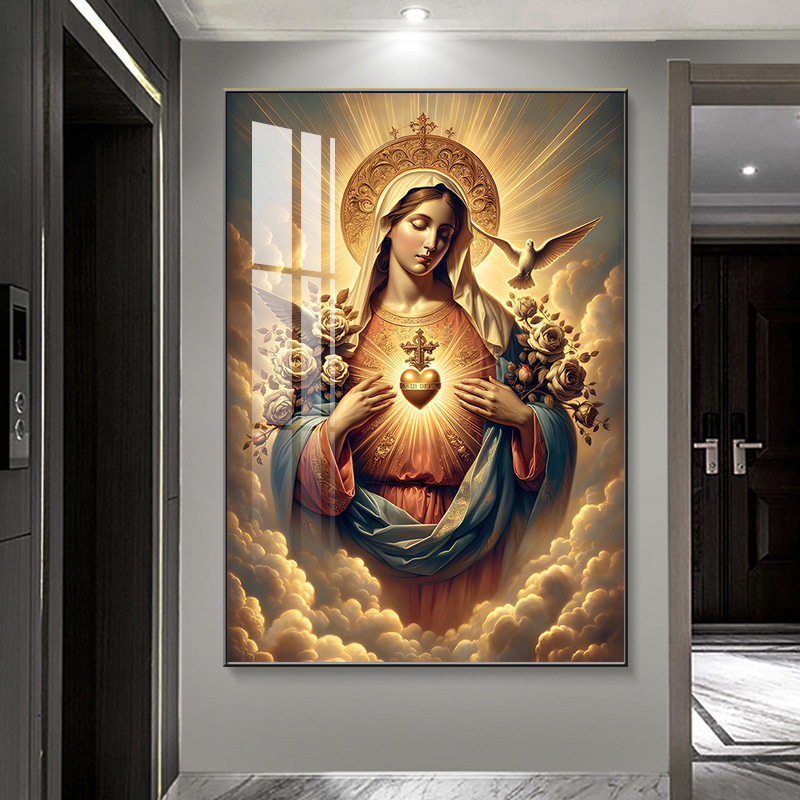 跨境专供大尺寸经典时尚LED灯挂画客厅餐厅酒店艺术高清晶瓷挂画|undefined