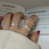 Retro one size small design ring, universal accessory, simple and elegant design, on index finger, cat's eye, wholesale