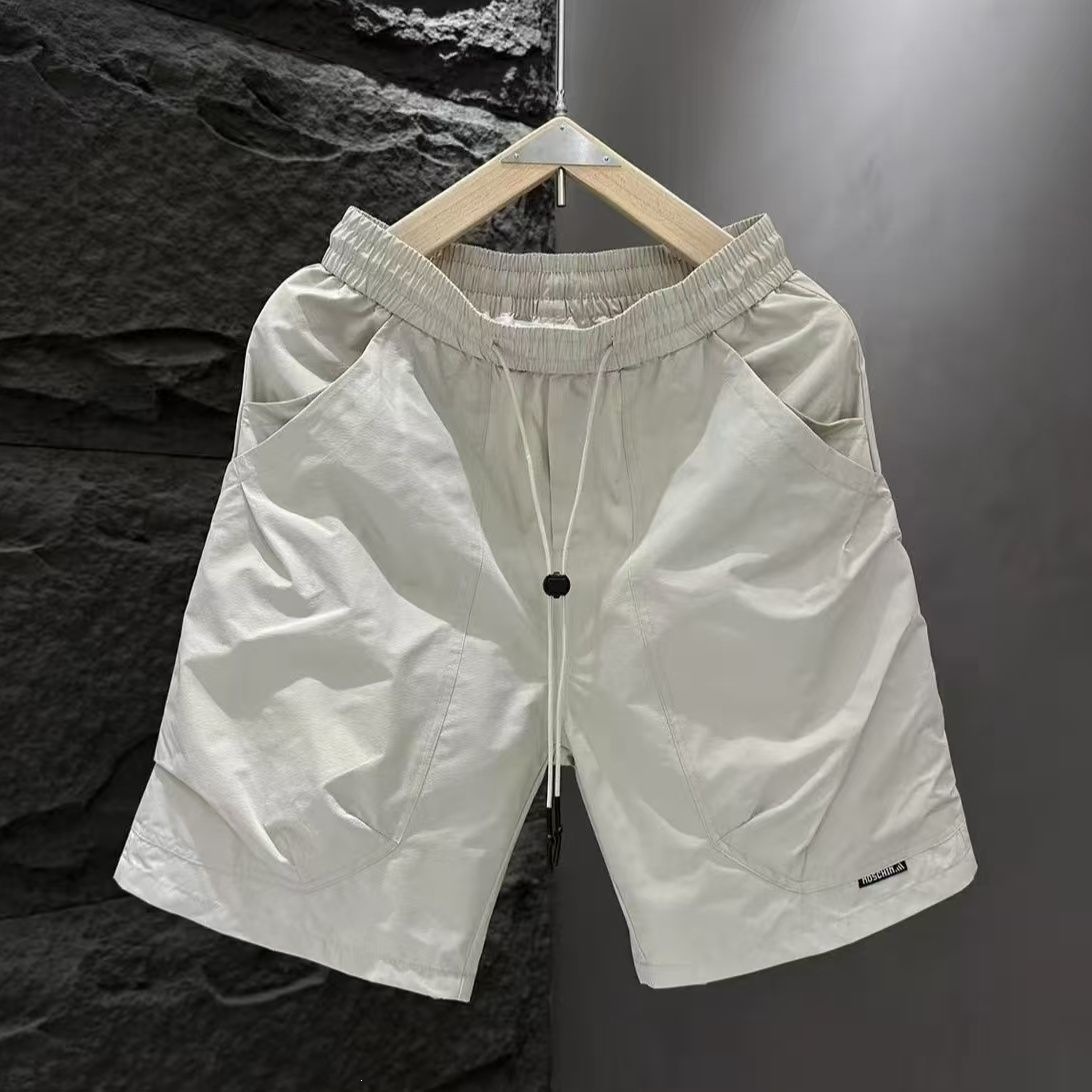 Men's Casual Shorts Summer Style Versatile Thin Simple Trendy Breathable Solid Color Five Point Shorts_viptrois.com