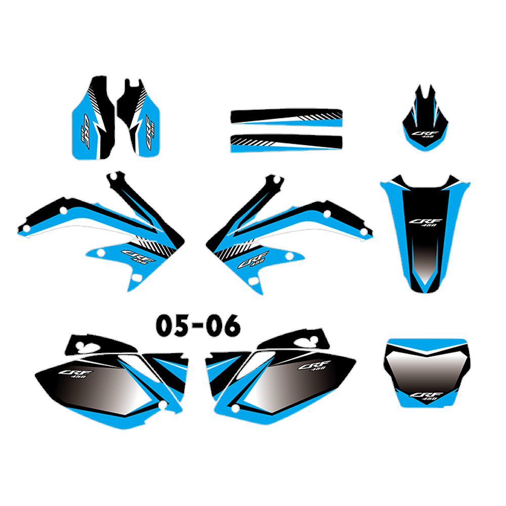 Pegatinas de motocicletas para CRF450 CRF450R 2005 - 2008 SUV conjunto completo de pegatinas de carrocería