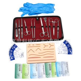 Small Animal Surgical Dissection Instruments Set Biological Dissection Tools Stainless Steel Piglet Probe Suture Practice Model