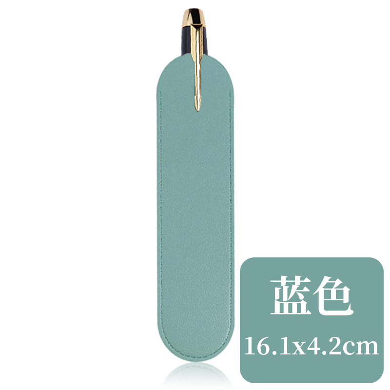 En stock multicolor grueso pu cuero pluma caso puede ser personalizado empresa publicidad logotipo sólo pluma caso bolígrafo al por mayor