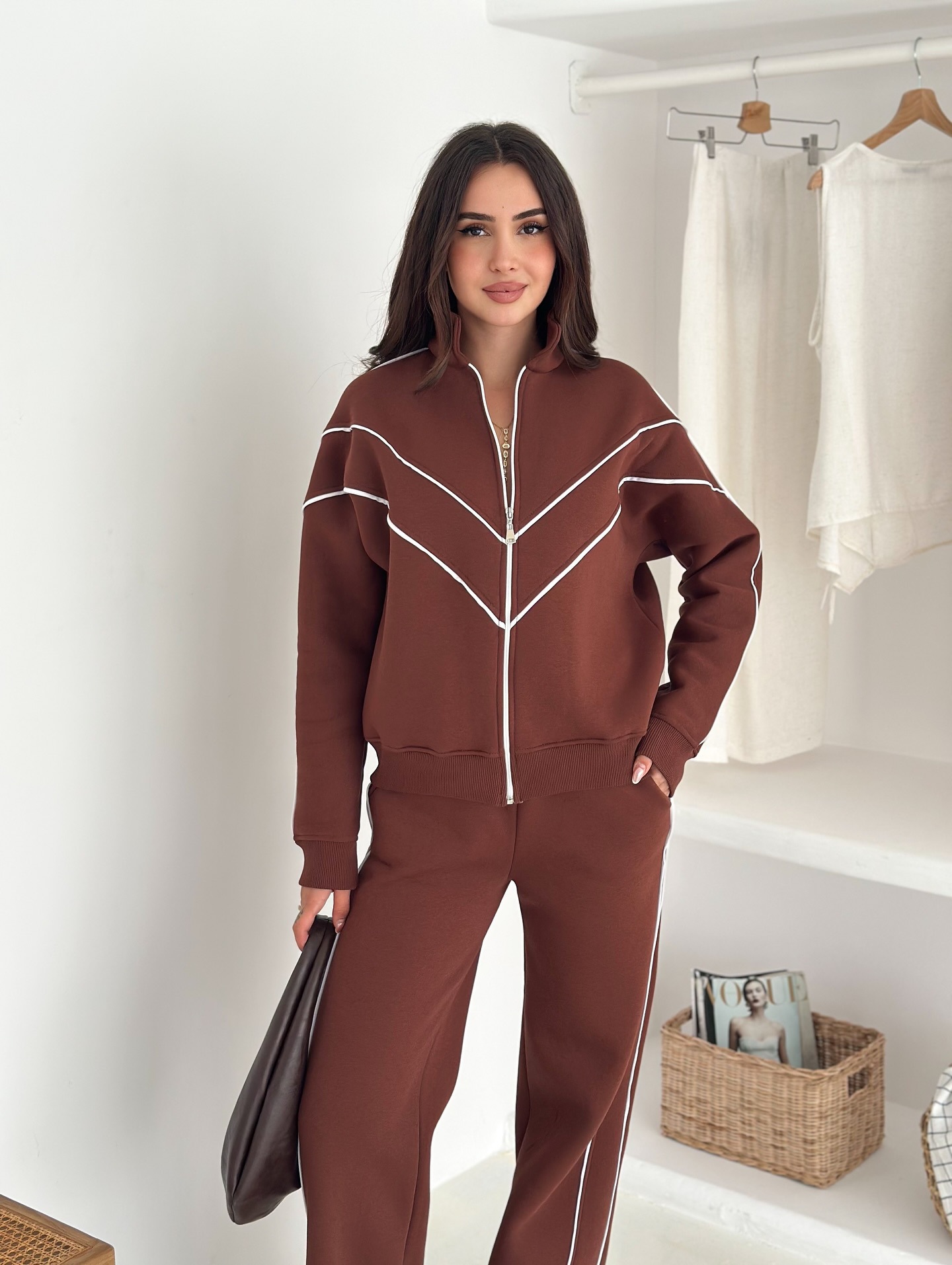2026 Cross-Border Casual Outfit For Women, European American Street Style, Long-Sleeve Fold-Neck Cardigan And_ecoleips.com