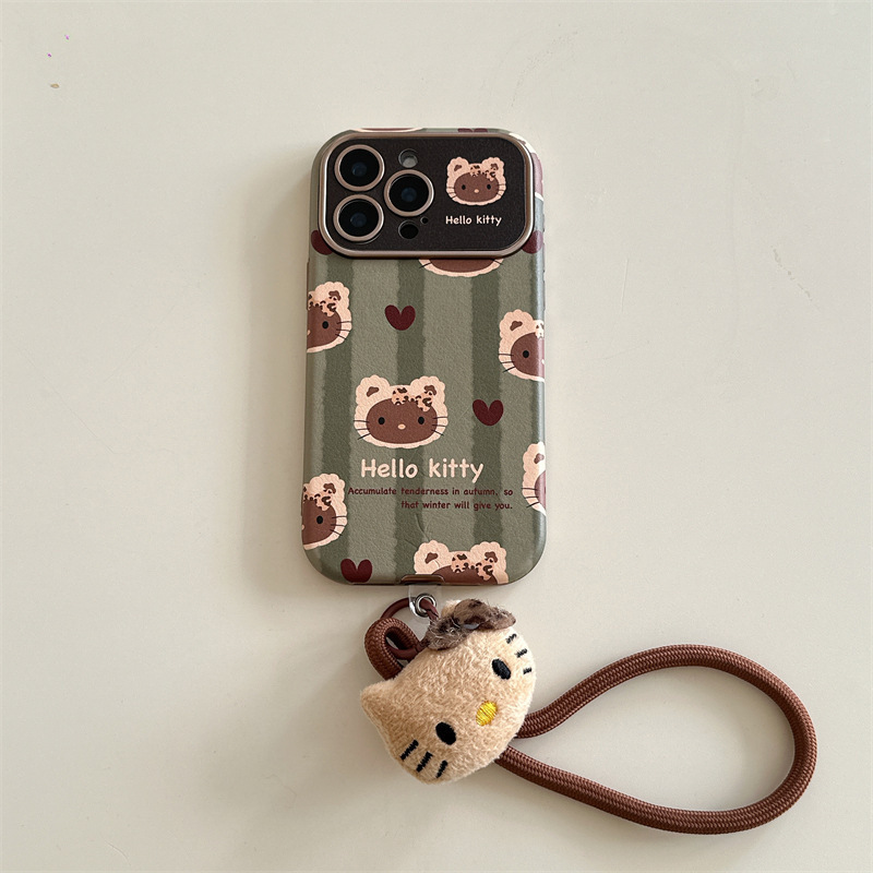 Ins verde raya kt para iphone14 lindo 16ProMax funda para teléfono 13 Apple 15 soporte 16P cordón