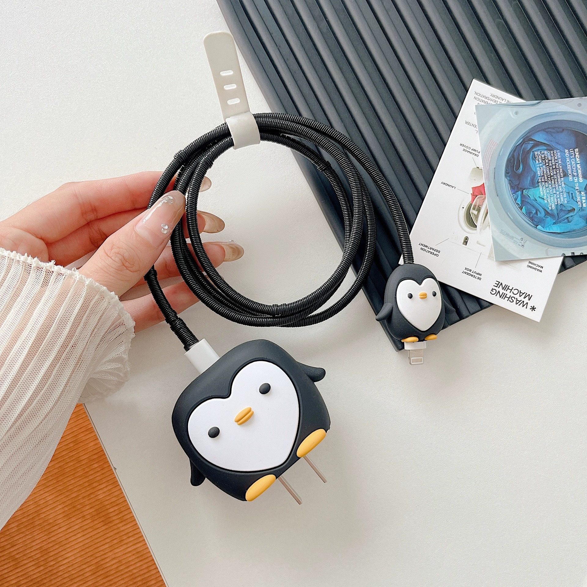 Apple, cartoon charger, protective case, 20W