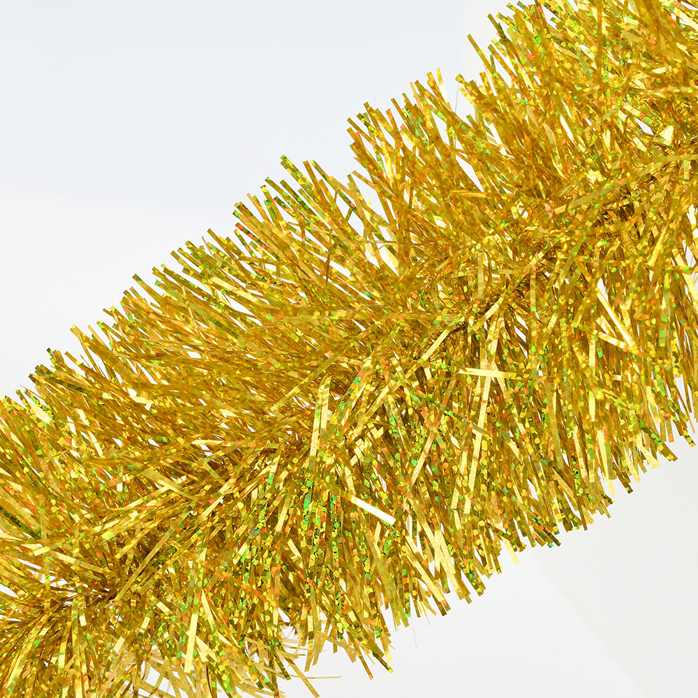 Transfronterizo Amazon 9cm2m encriptado espesar láser contraído filamento de color barras decoración de eventos navideños