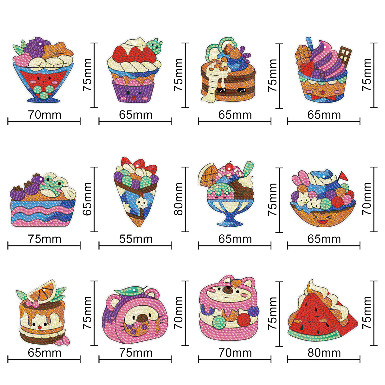 Pintura de diamantes alrededor de Halloween PET material acrílico perforación bordado colgante de Navidad hecha a mano colgante de decoración de sala de estar