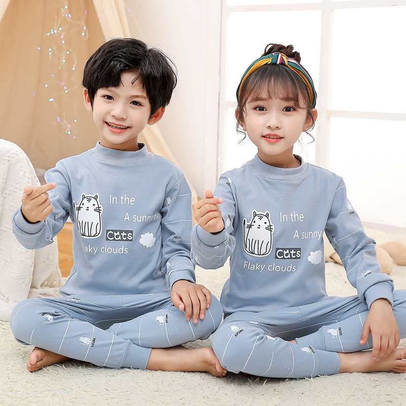 Xi-언더웨어 세트) 미들 칼라 실버 그레이 고양이