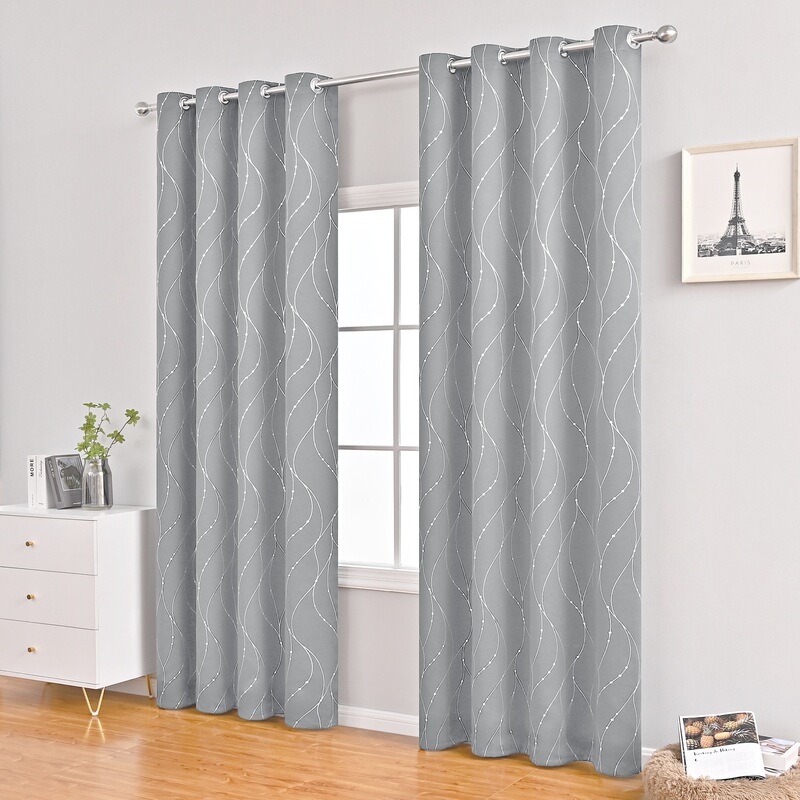 Factory Direct Supply Cross-Border Nordic Meteor Hot Silver Living Room Bedroom Dining Room Outdoor Home Decoration High Blackout Curtains