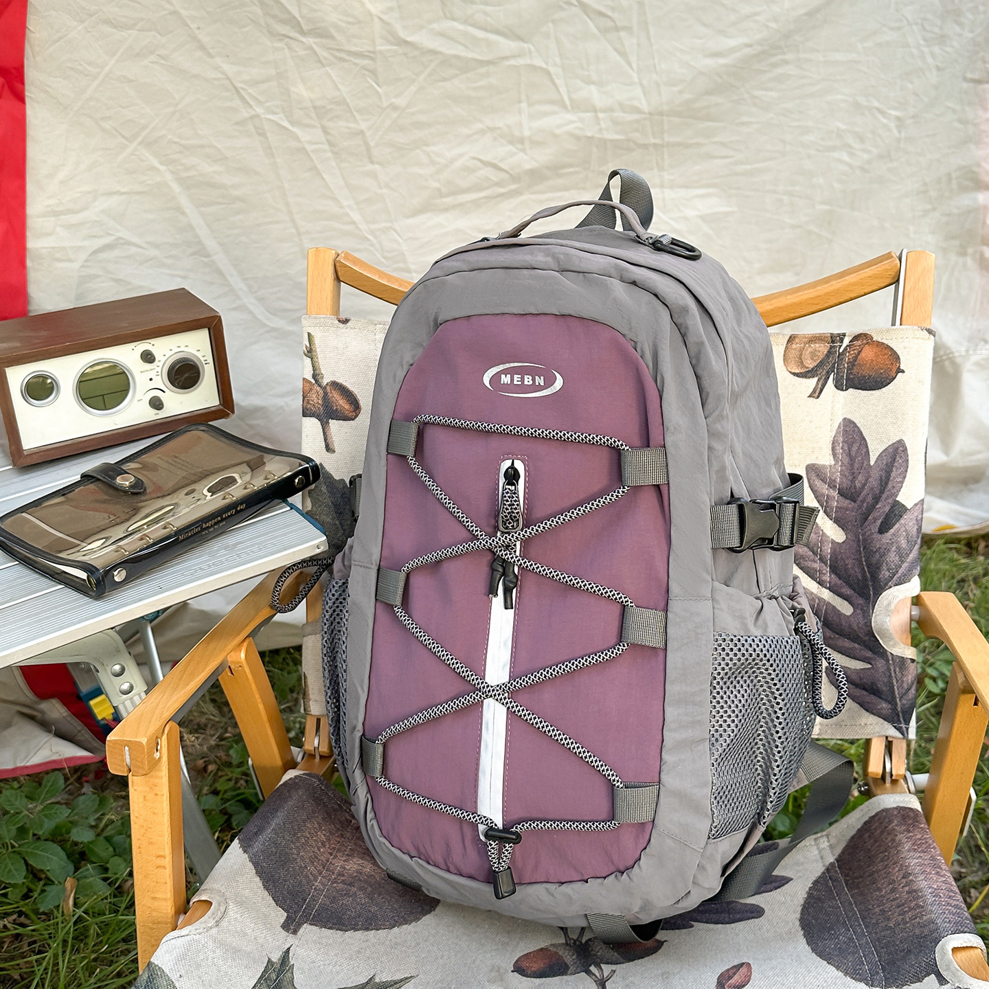 Mochila de Senderismo y Montañismo de Nylon, Transpirable, para Deportes al Aire Libre