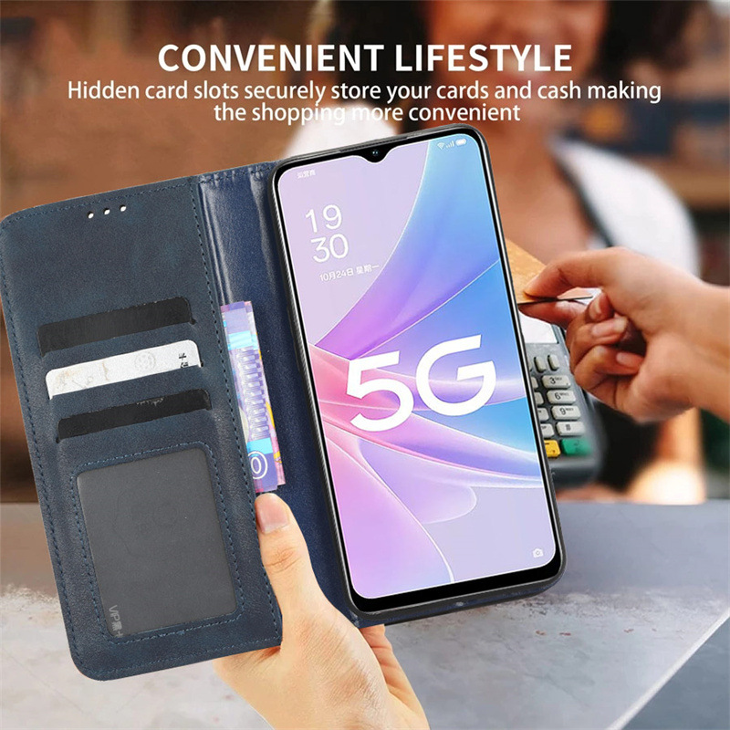 Retro Magnetic Wallet Flip Case For Xreal Beam Pro Protective_voghion.com