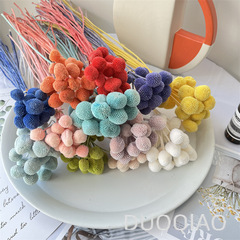 Gold Ball Everlasting Flower Bouquet Preserved Real Flowers DIY Flowering Material, Matching Flowers and Grass Home Decor Ornament DIY