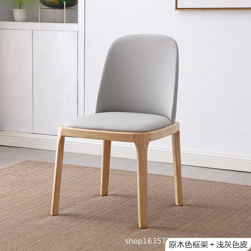 silla de comedor de madera sólida nórdica, silla de restaurante moderna y simple, silla de hotel, silla de respaldo de madera, silla octogonal