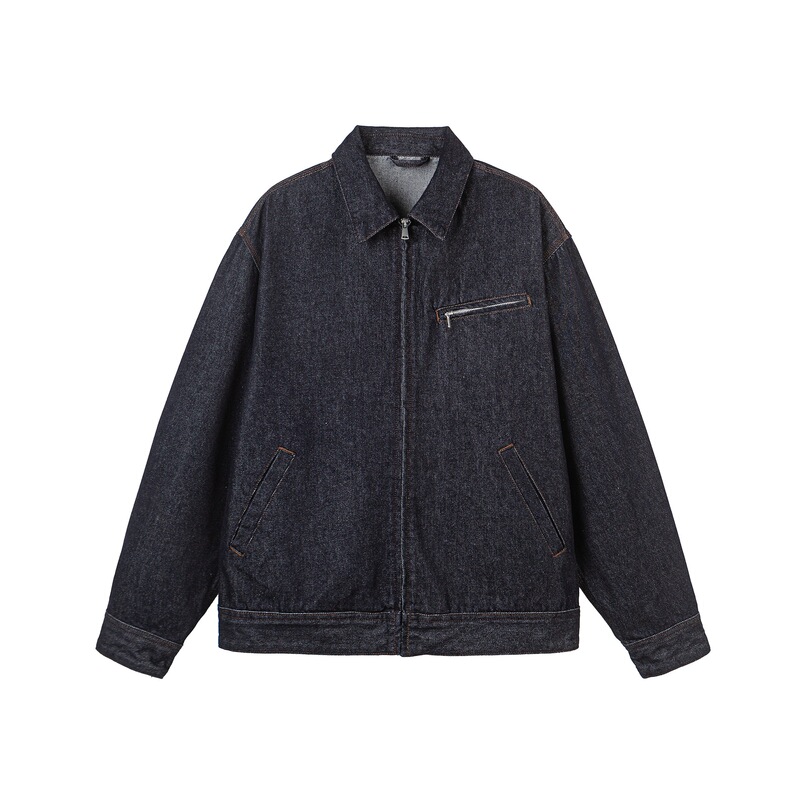 2026 Spring New American Retro Lapel Denim Jacket for Men, Loose Fit Versatile Workwear Style Trendy Jacket 2026 Spring New American Retro Lapel Denim Jacket for Men, Loose Fit Versatile Workwear Style Trendy Jacket
