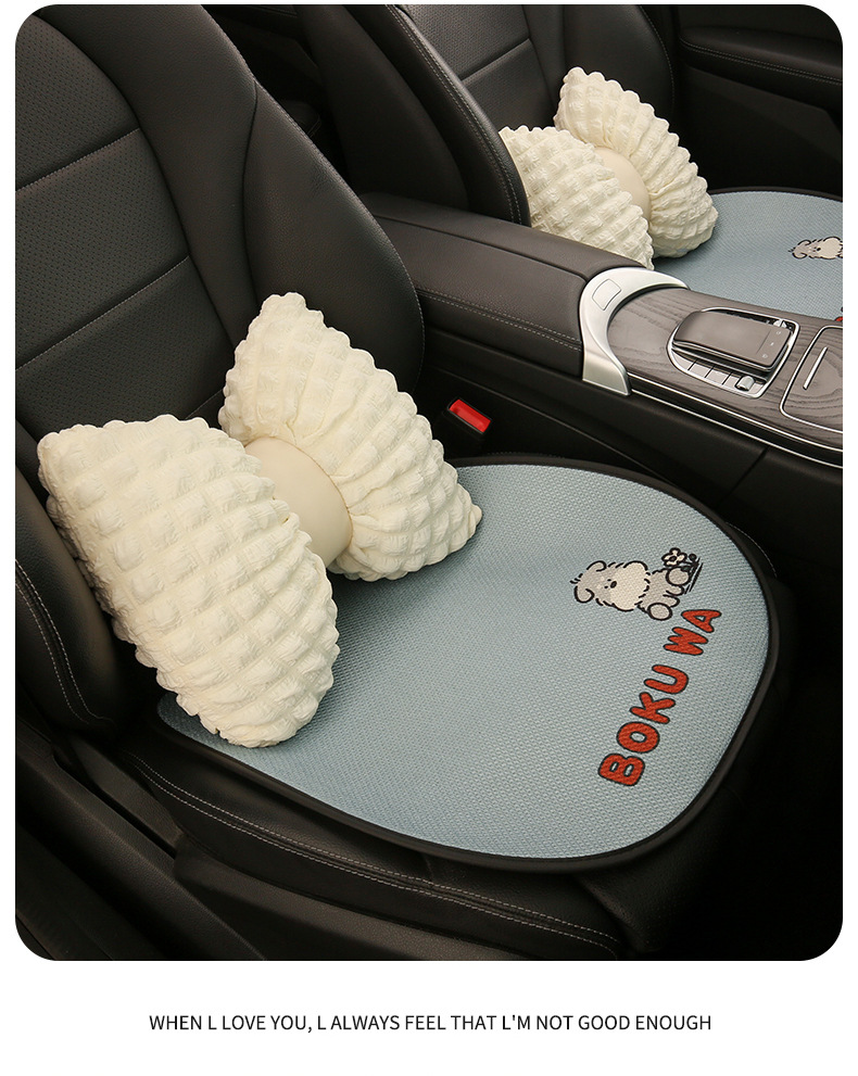 26 Types of Car Seat Cushions, Suitable for All Seasons, Cute Cartoon Design, Breathable and Comfortable for Women